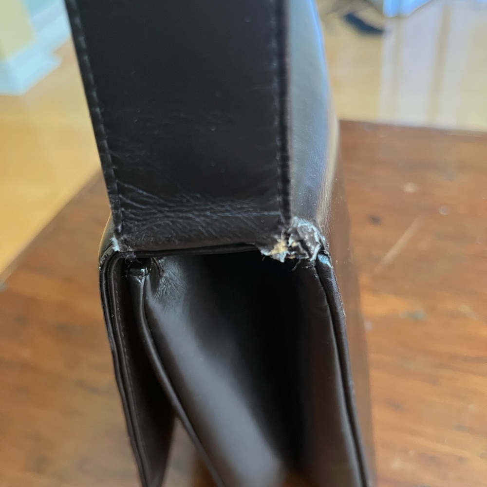 Loewe Dark Brown Leather Shoulder Bag with Silver Hardware - Picture 7 of 11